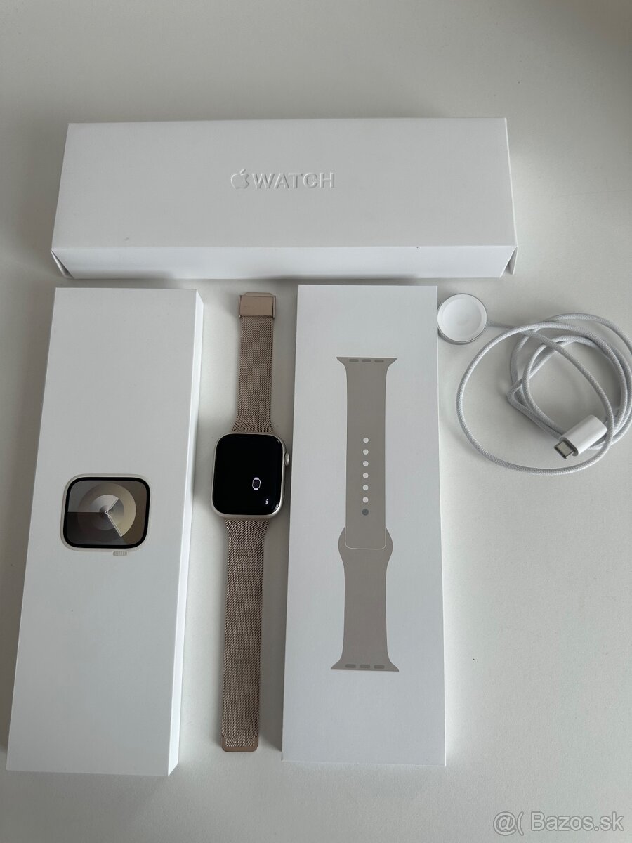 Apple Watch Series 9 (45 mm) – Starlight, GPS, ZÁRUKA