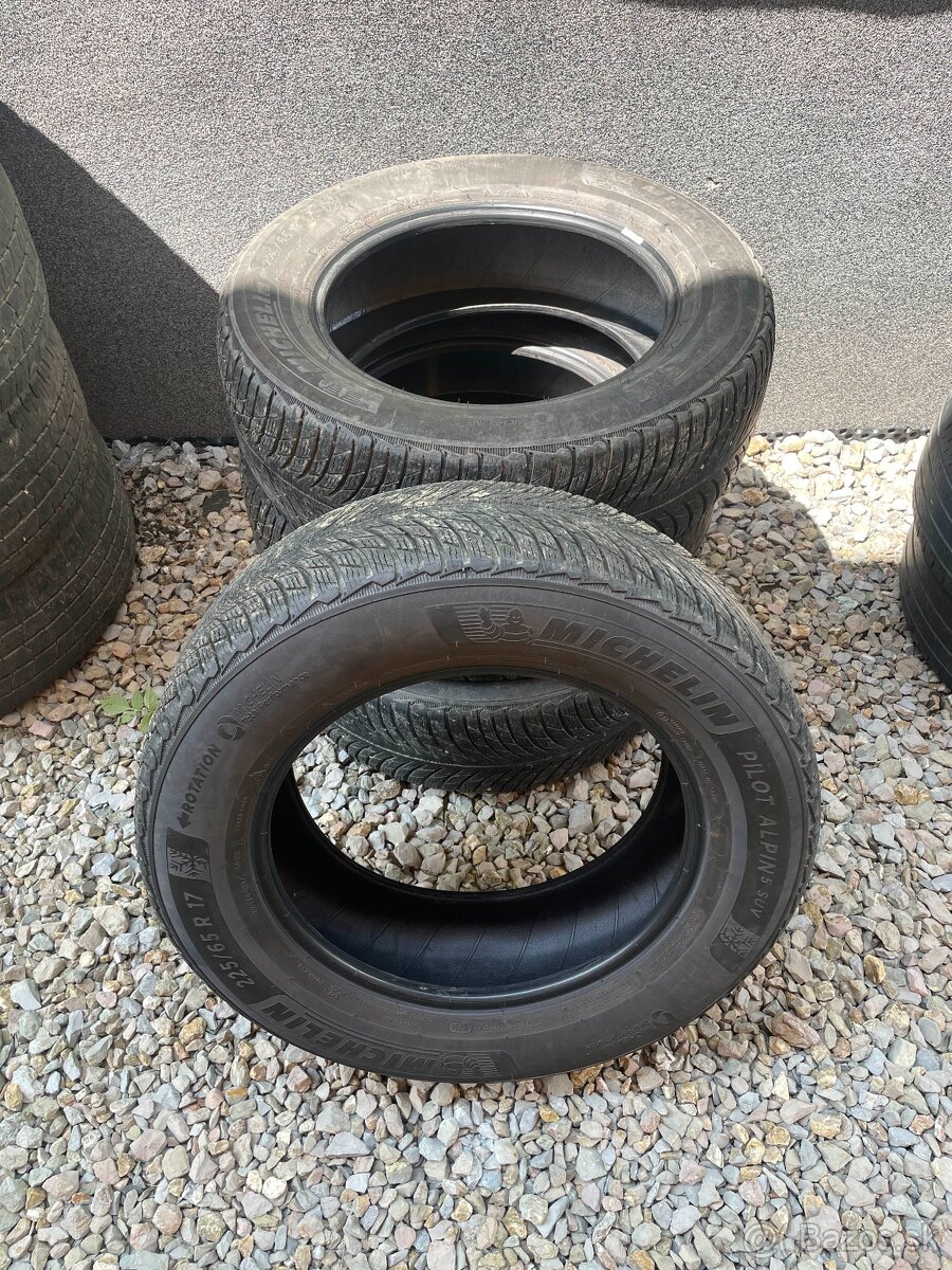 4x Zimné pneu Michelin Pilot Alpin 5, 225/65/R17
