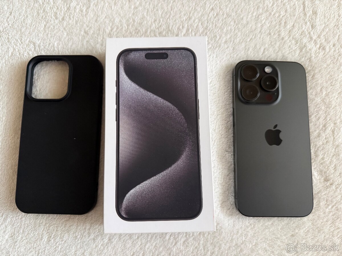 Predám Apple iPhone 15 Pro 128 GB Black Titanium – v záruke