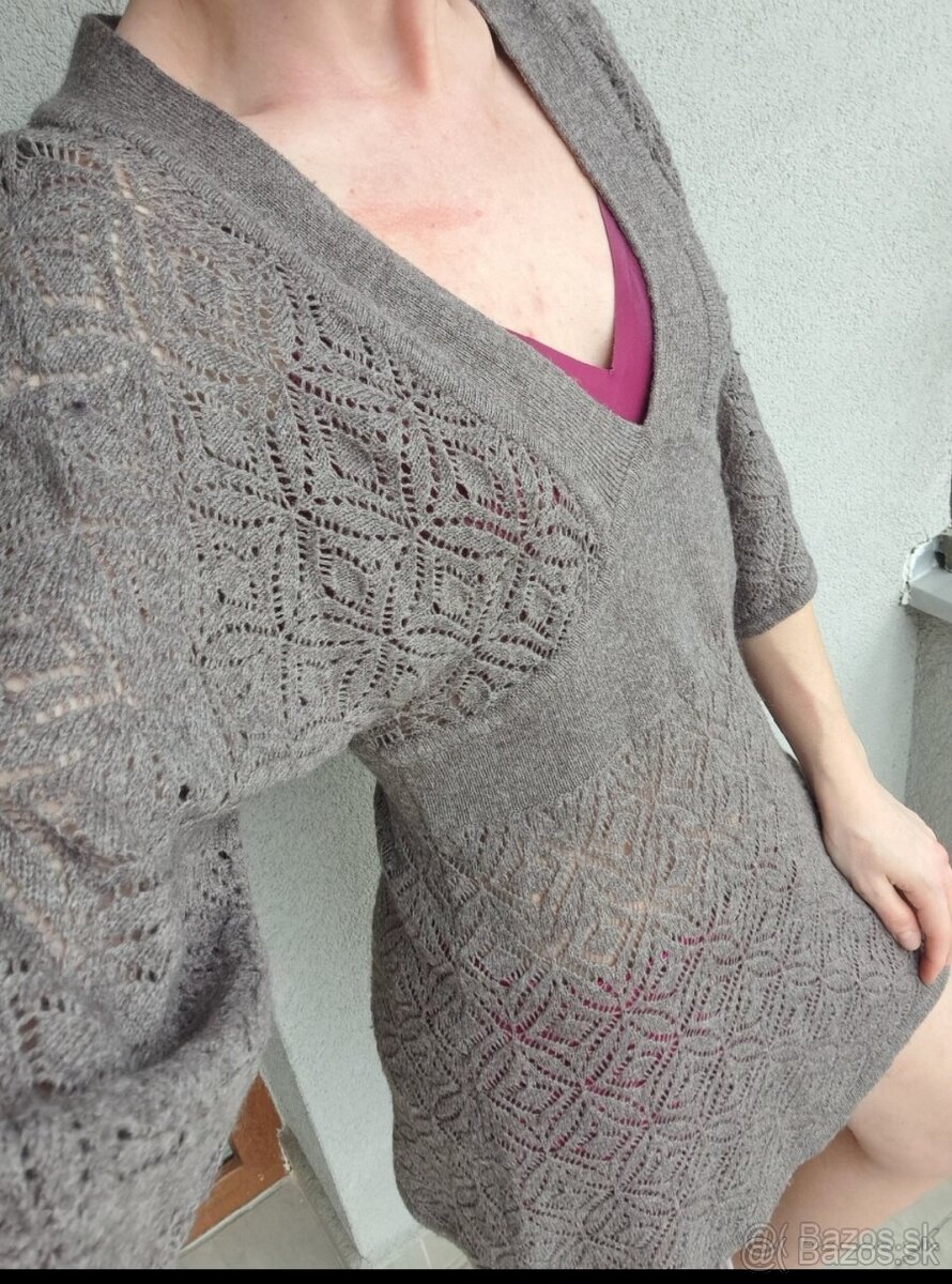 H&M nové jesenné úpletové mini šaty S/M
