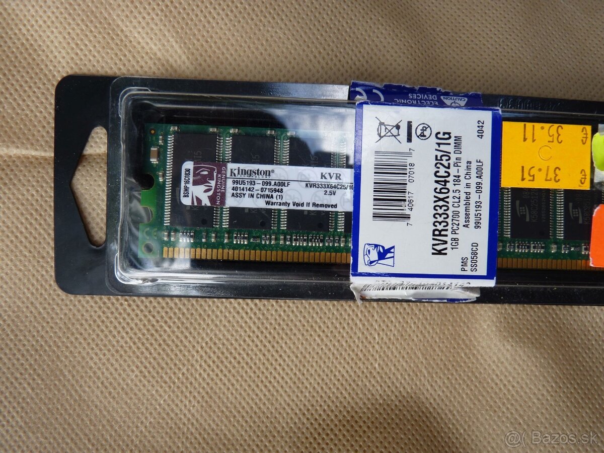 Nová ram ddr1 1gb kingston