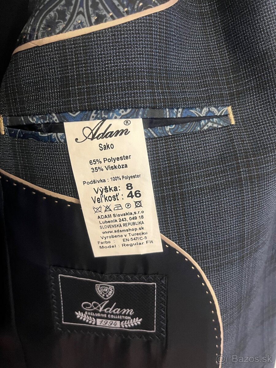 Pánsky oblek značky Adam