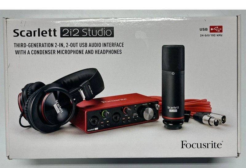 Focusrite scarlet set + štúdiove monitory