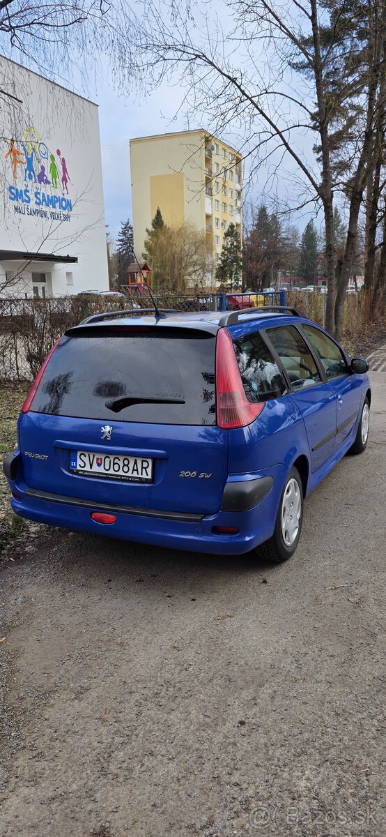 206sw 1.1 benzín 44kw