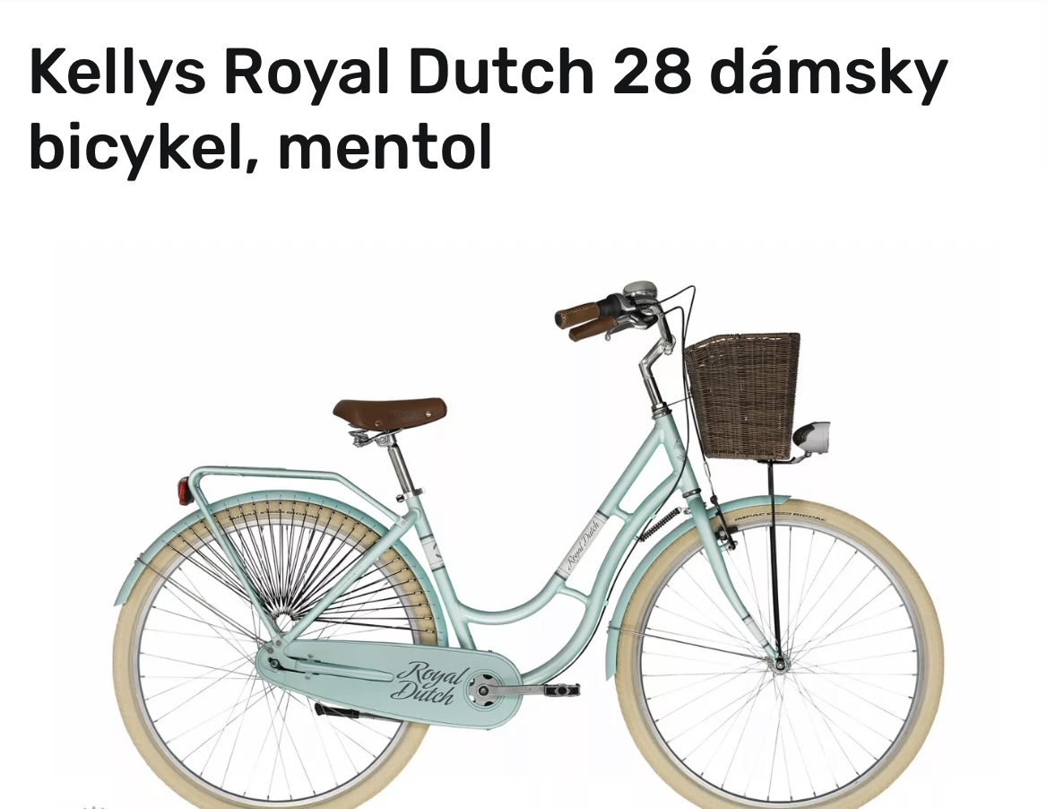 Kellys Royal Dutch 28 dámsky bicykel, mentol