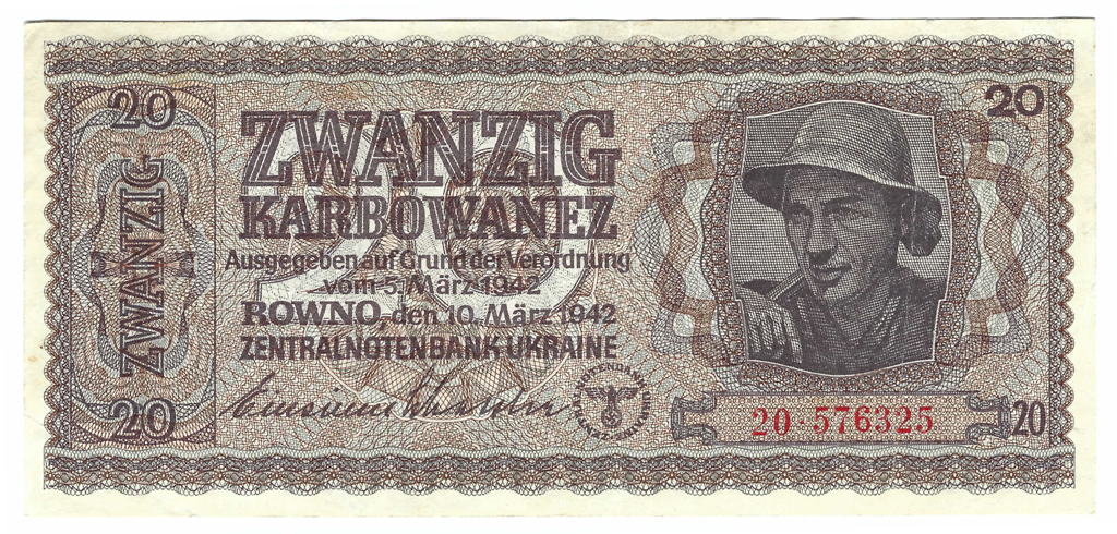 20 Karbowanez, 1942, 20, Ukrajina
