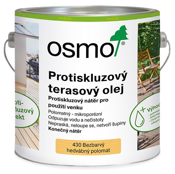 OSMO Protisklzový terasový olej 430 bezfarebný
