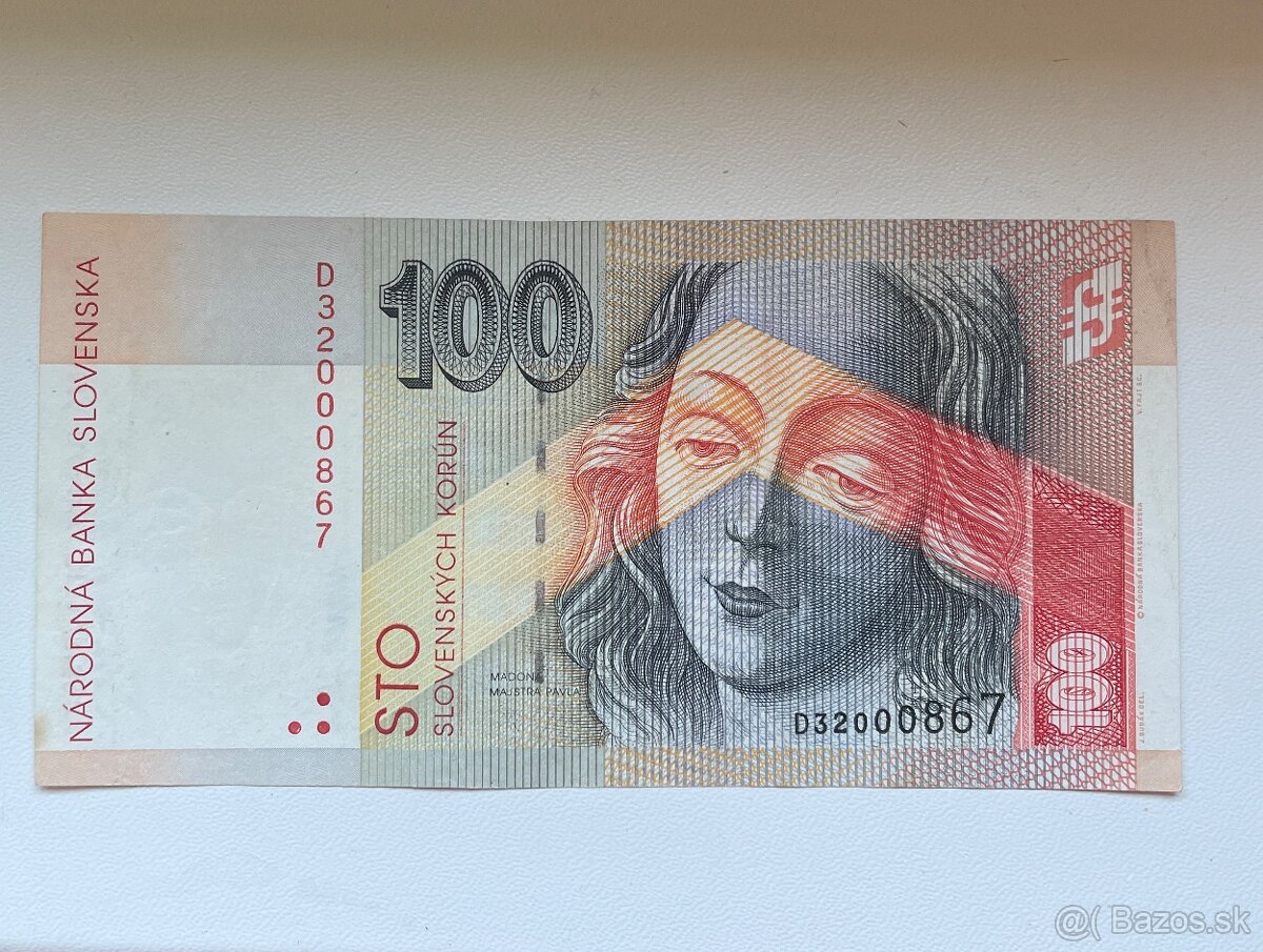 100 slovenských korun D 1993