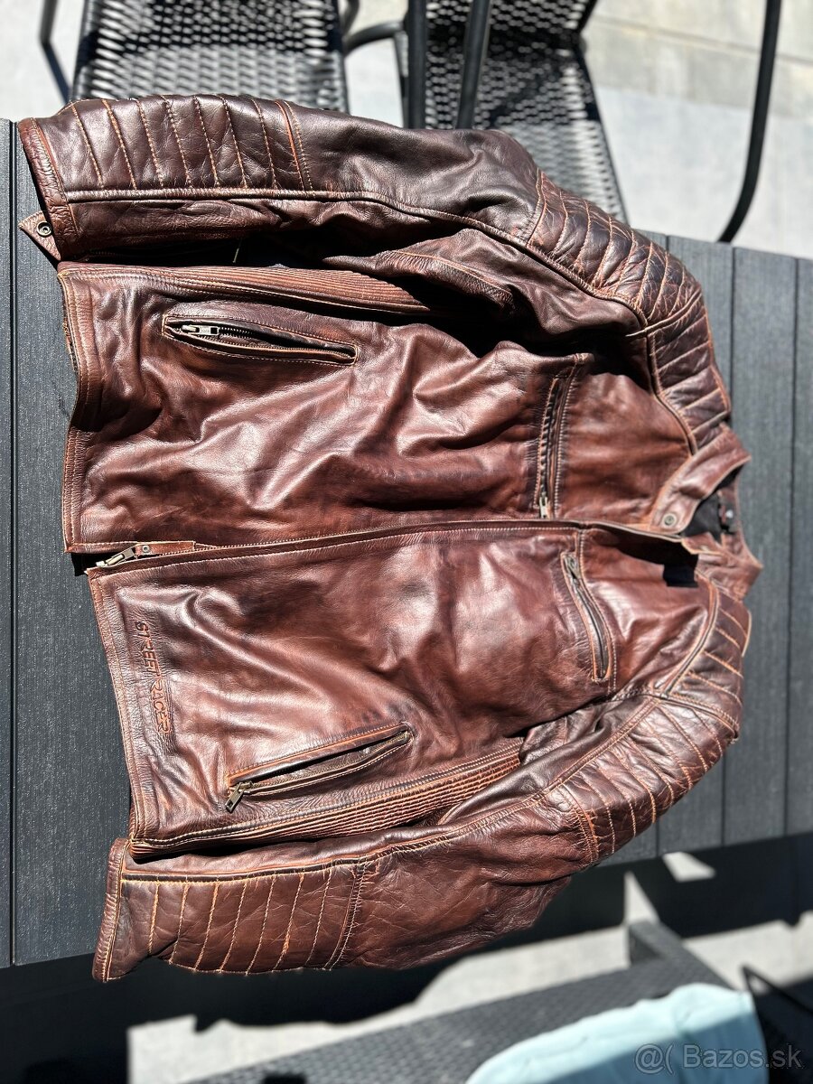 Panska kozena moto bunda Street Racer 3xl