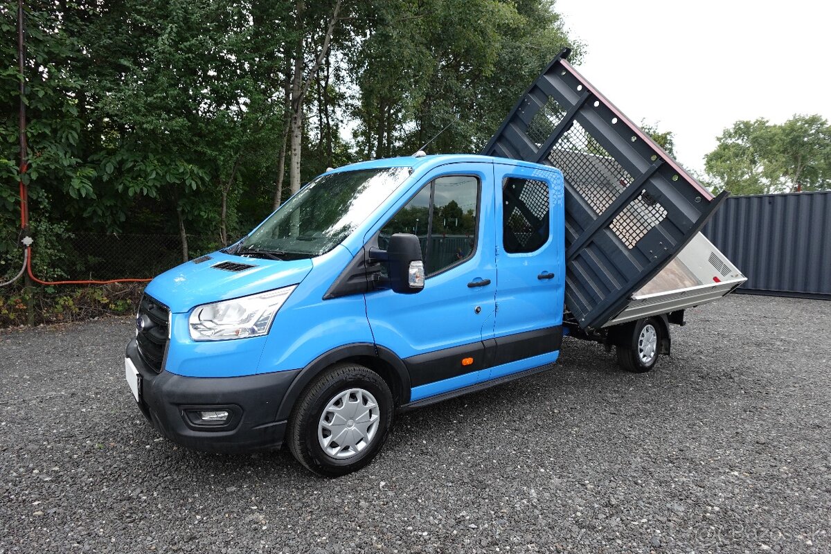 FORD TRANSIT 7MÍST DVOJKABINA 3 STRANNÝ SKLÁPĚČ 2.0TDCI KLIM