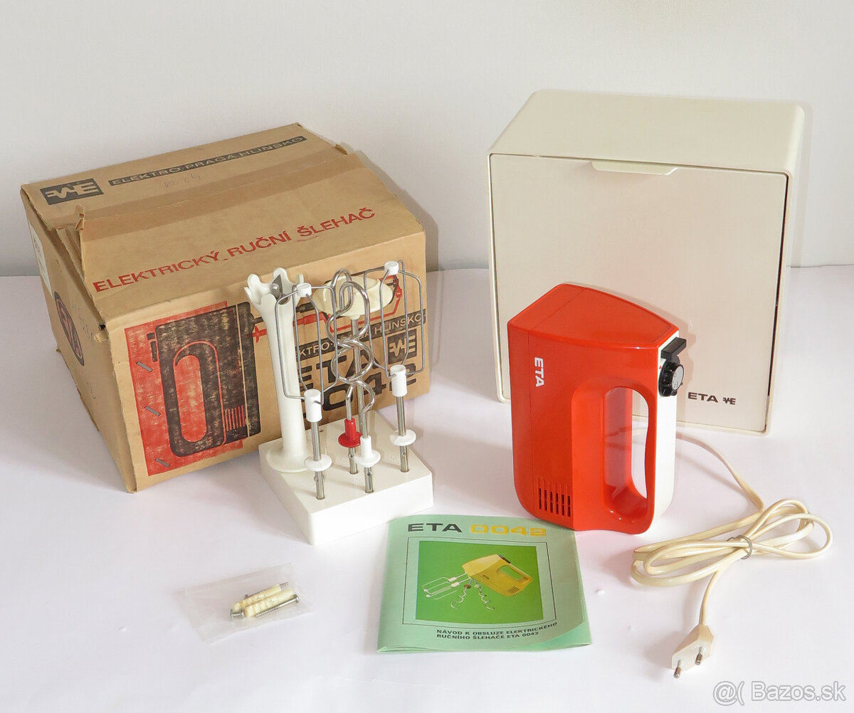 Retro Elektrický ručný Šľahač ETA 0042 mixér