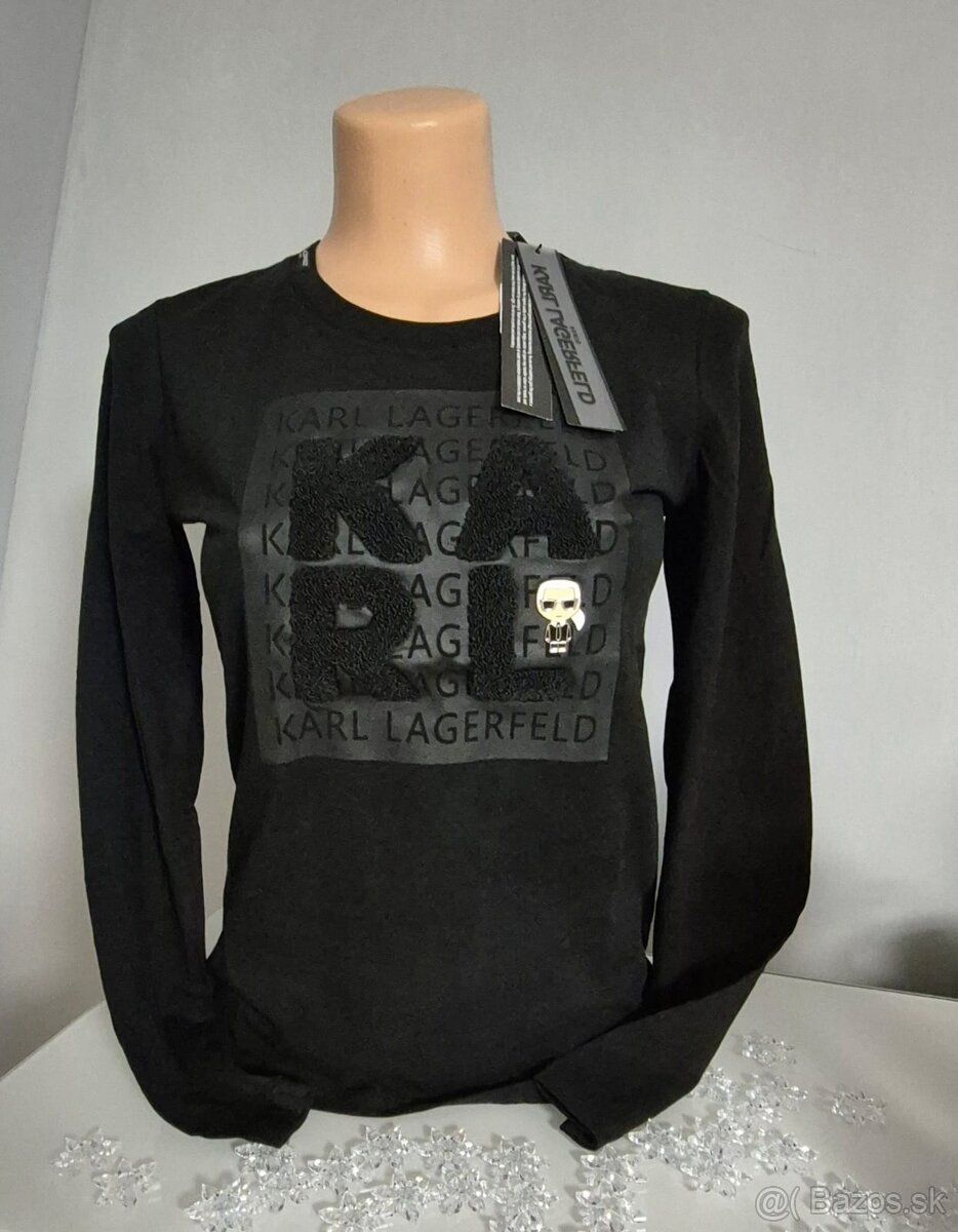 Karl Lagerfeld dámske čierne tričko