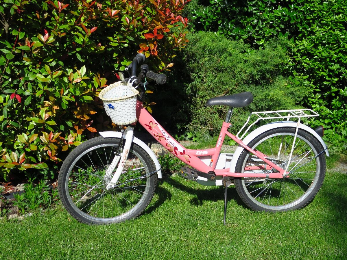 Dievčenský bicykel 20 palcové kolesá.