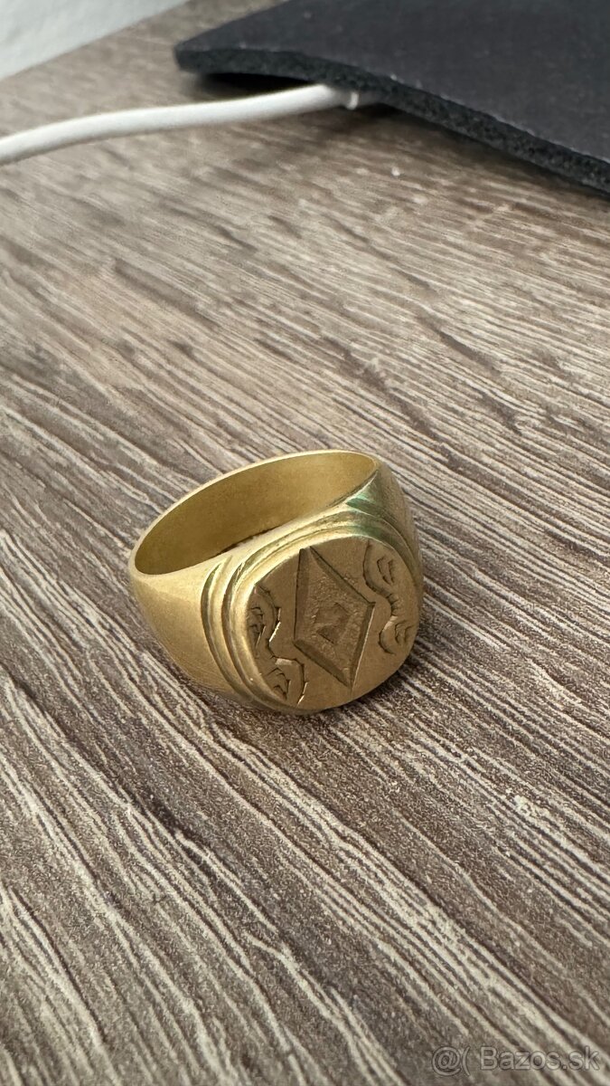 Zlatý pánsky 14k prsteň 585 13g