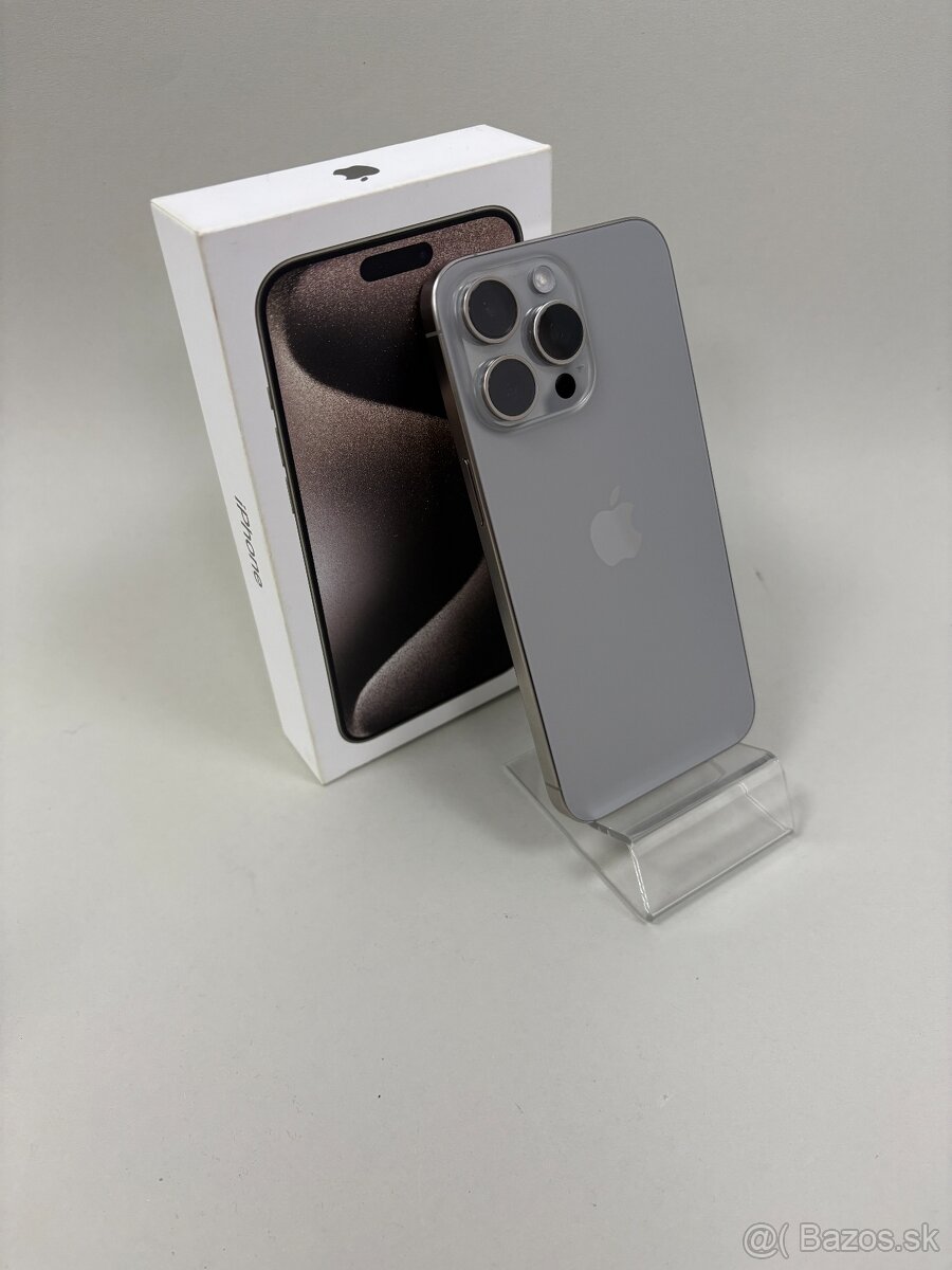 Apple iPhone 15 PRO MAX 256GB Natural Titanium-Batéria 100%