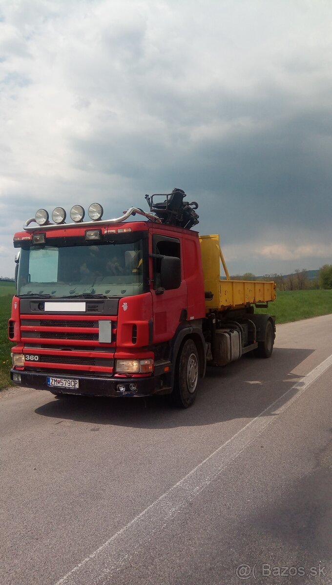 Scania hákovy kontajner s hydr.rukou