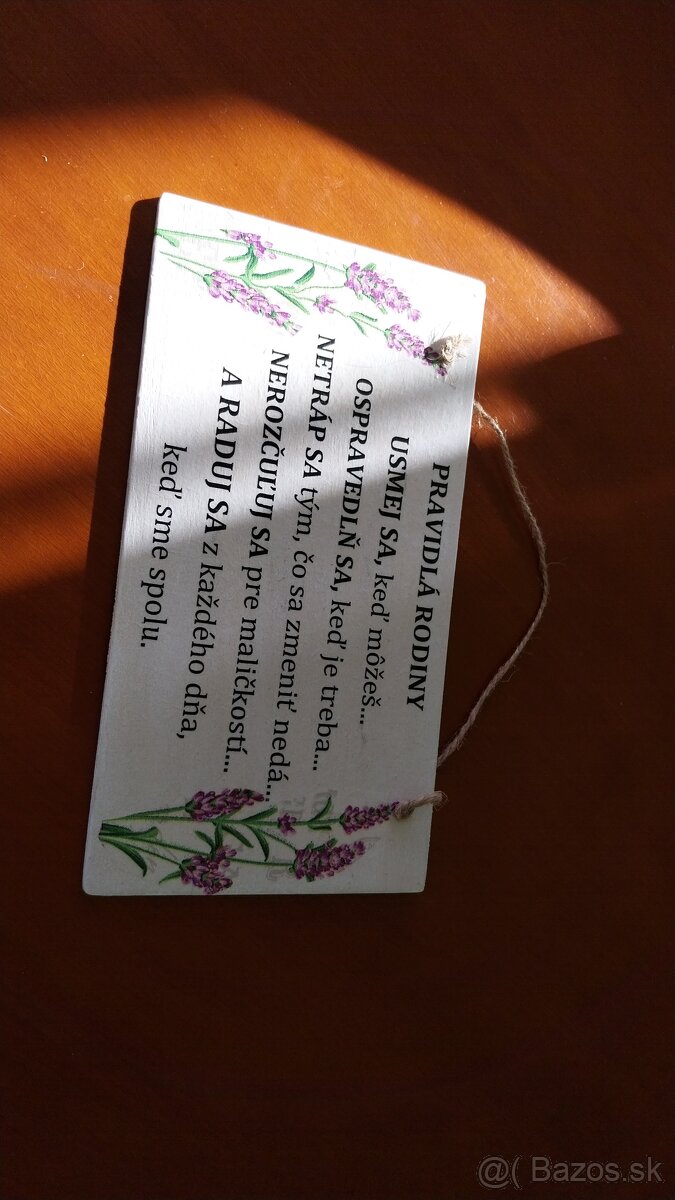 Darček - tabuľka s motivačným textom