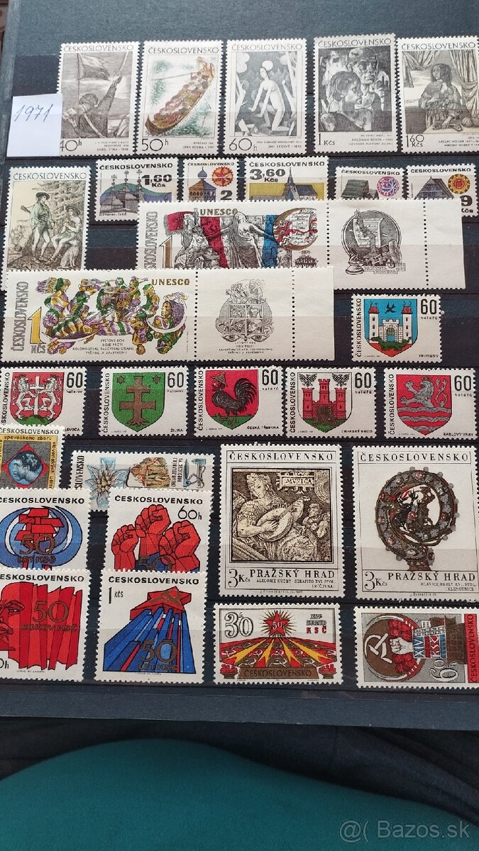Známky Československo kompletní rok 1971