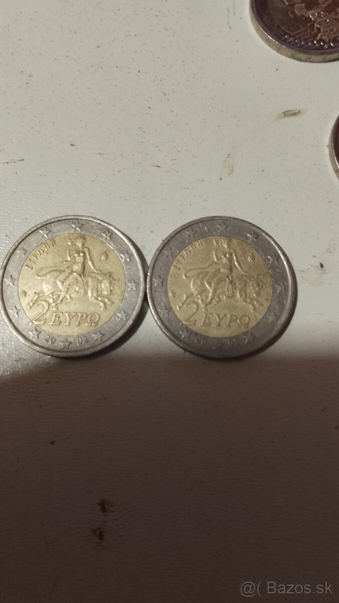 Predam Grecku mincu 2euro.2002/S/ s chybami razby mince