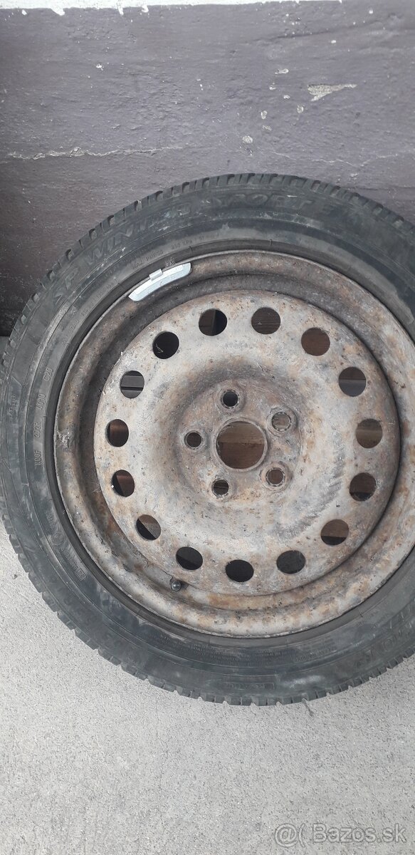 koleso plech disk 5dierovy 16´´ zimna guma