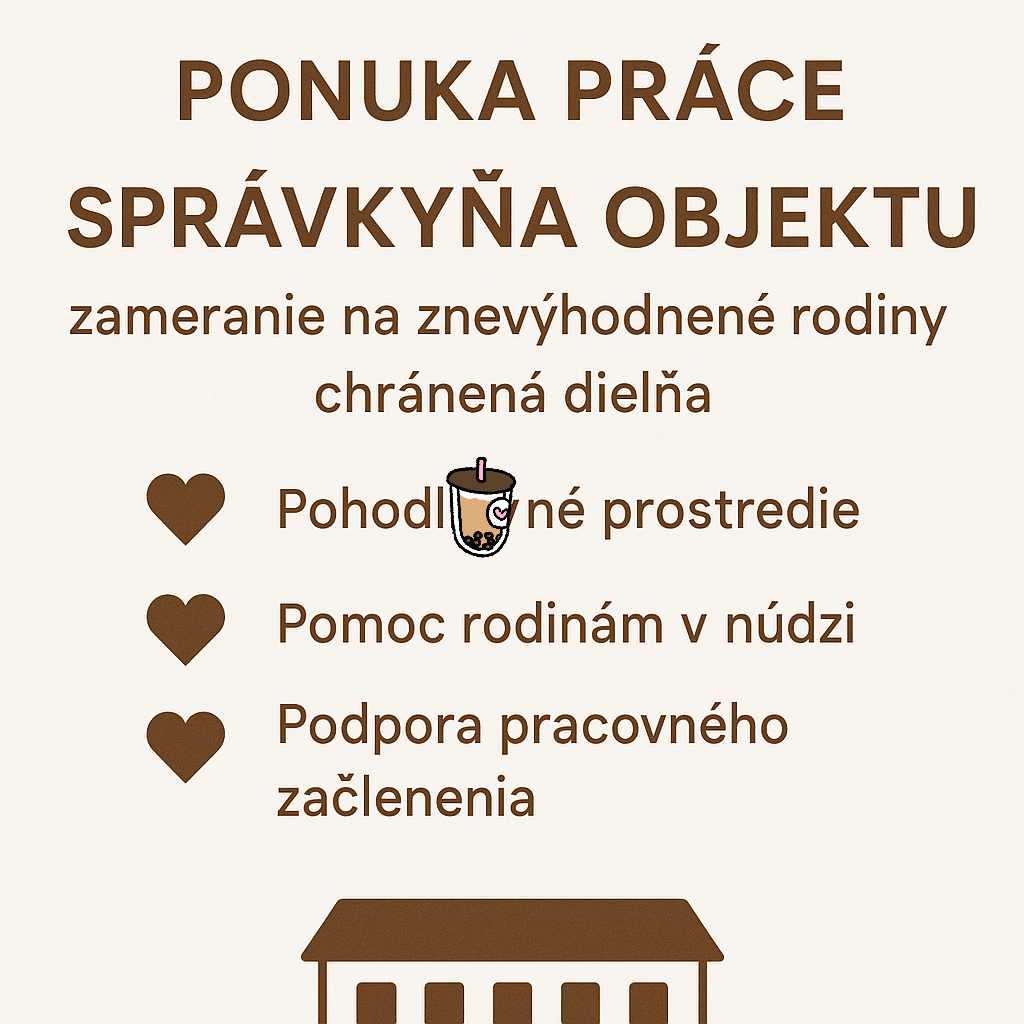 Správkyňa / správca objektu s možnosťou ubytovania