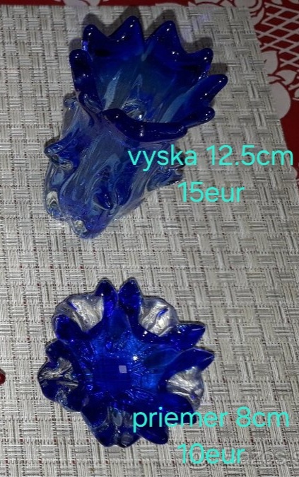 Hutne sklo - vazicky, misky