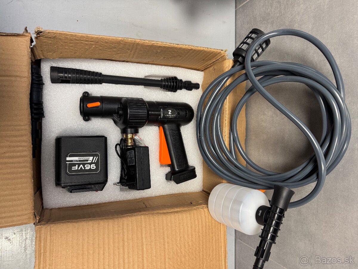 Tlakova cistiaca pistol, wapka, vapka s akumulatorom