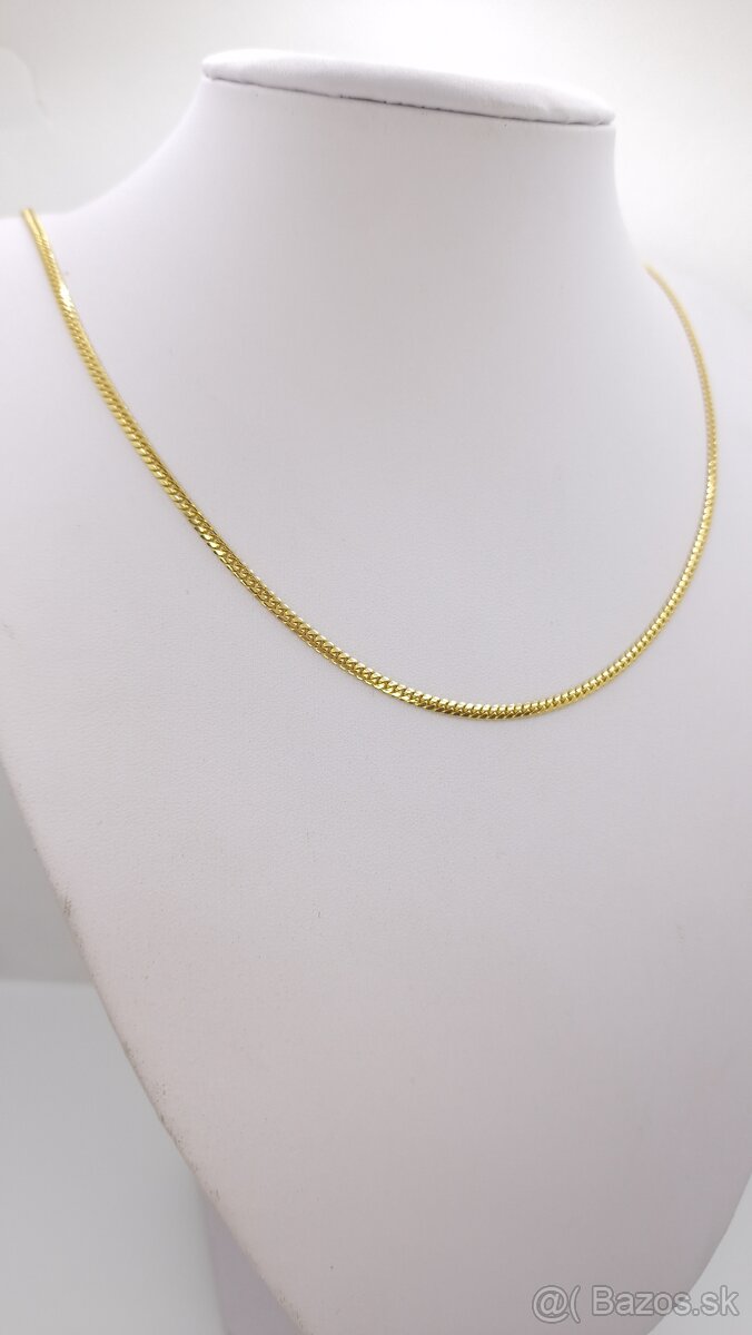 Zlatá pánska kubánska  retiazka plná