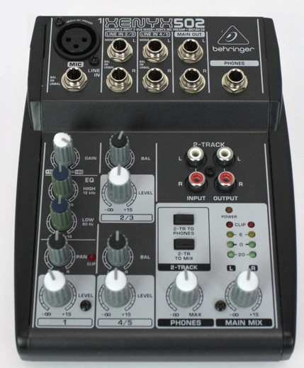 Mixážny Pult Behringer Xenyx 502 + adaptér+ HiFi audio káble