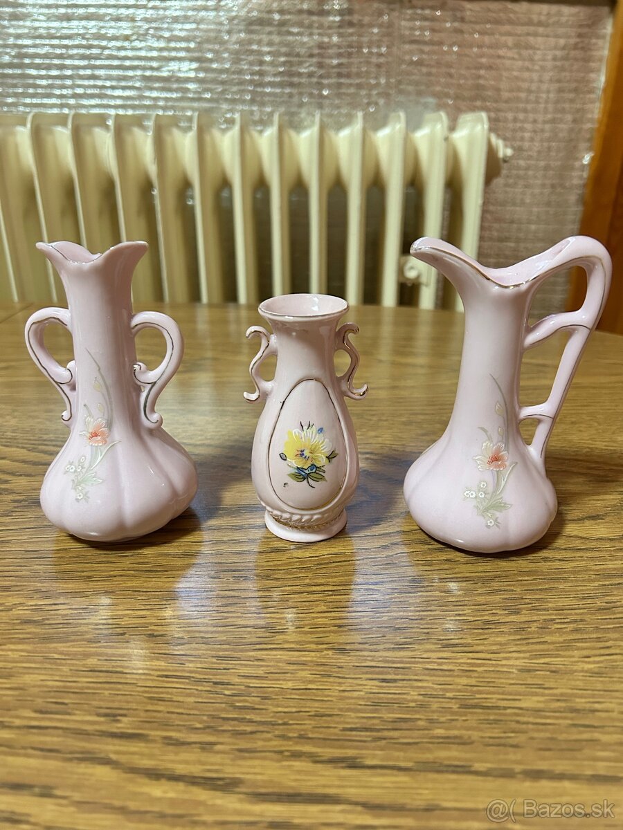 Vázičky - ružový porcelán