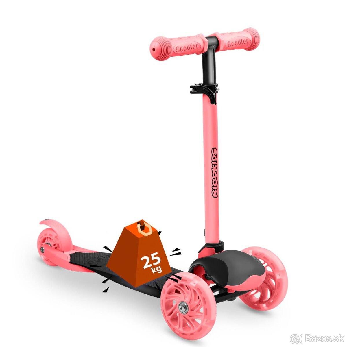 Dievčenská kolobežka RICOKIDS- SCOTER so svietiacimi kolesam