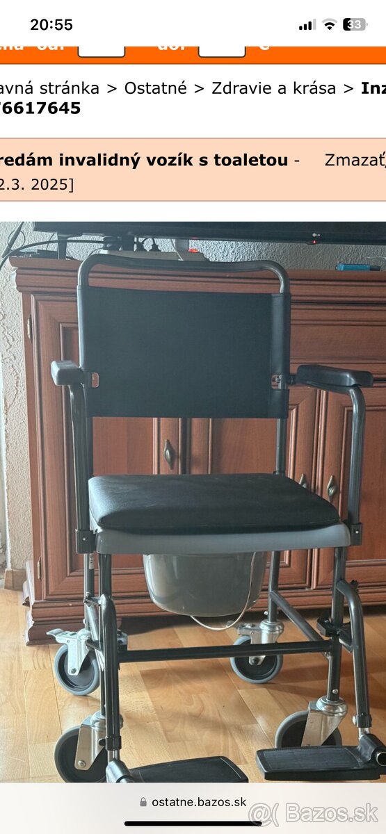 Toaletný vozík