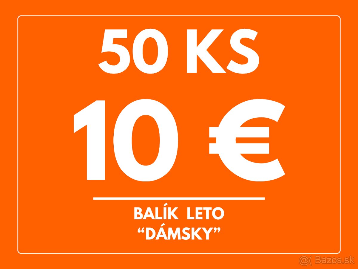 Dámske oblečenie BALIK-LETO 50 ks, spolu za 10 €