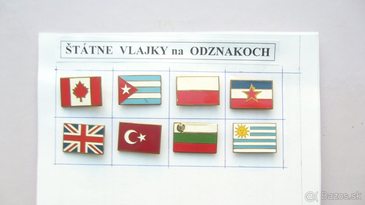 Štátne vlajky na odznakoch