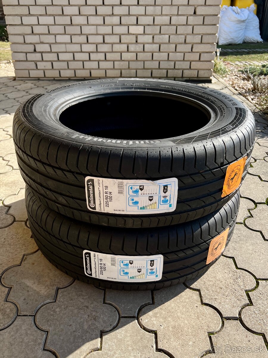 Predám letné pneumatiky Continental 225/60/R18