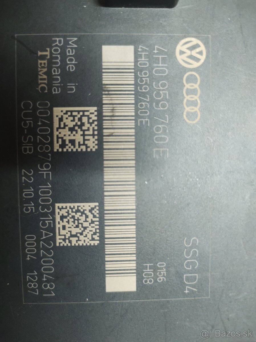 Predám modul komfortu 4H0 959 760 E