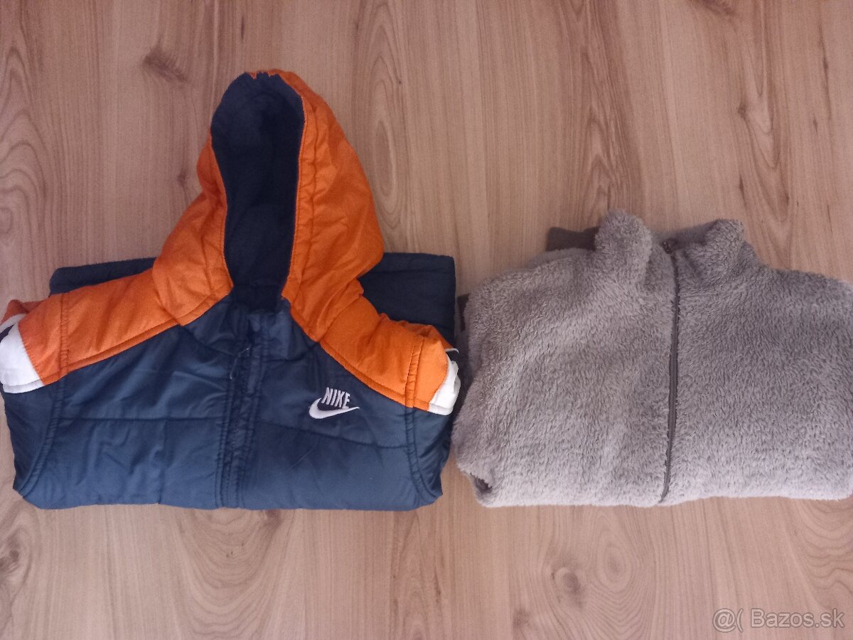 Zimná bunda Nike a prechodná teplá huňata