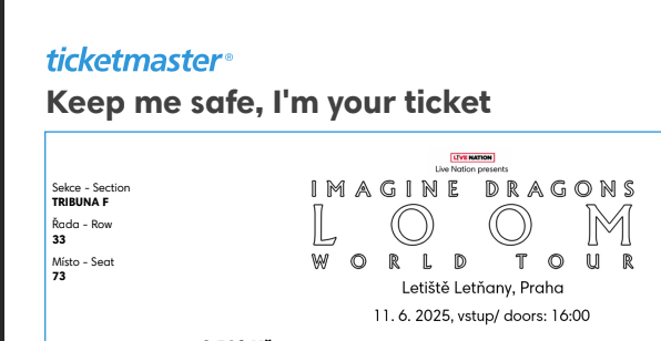 Imagine Dragons - Praha 11.6.2025