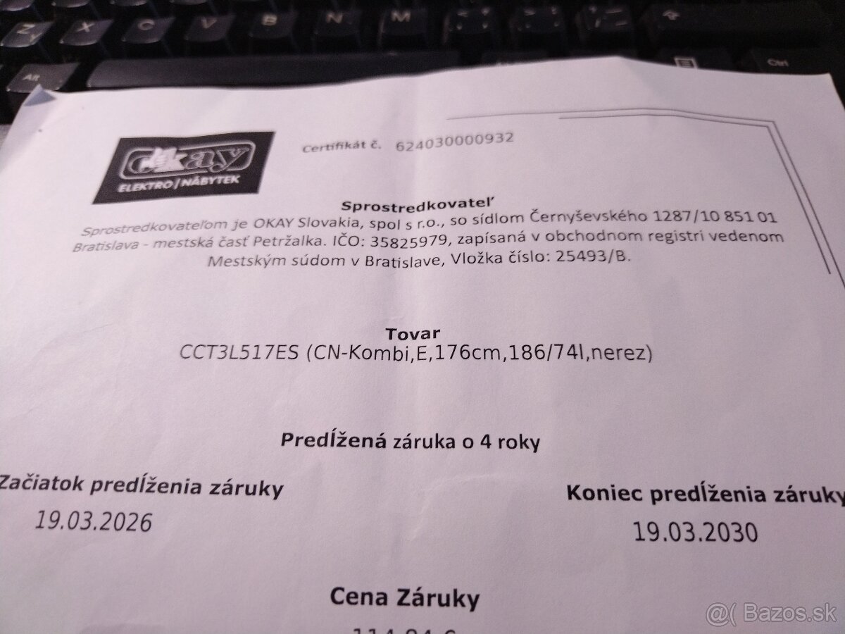 Chladnička s mrazničkou Candy