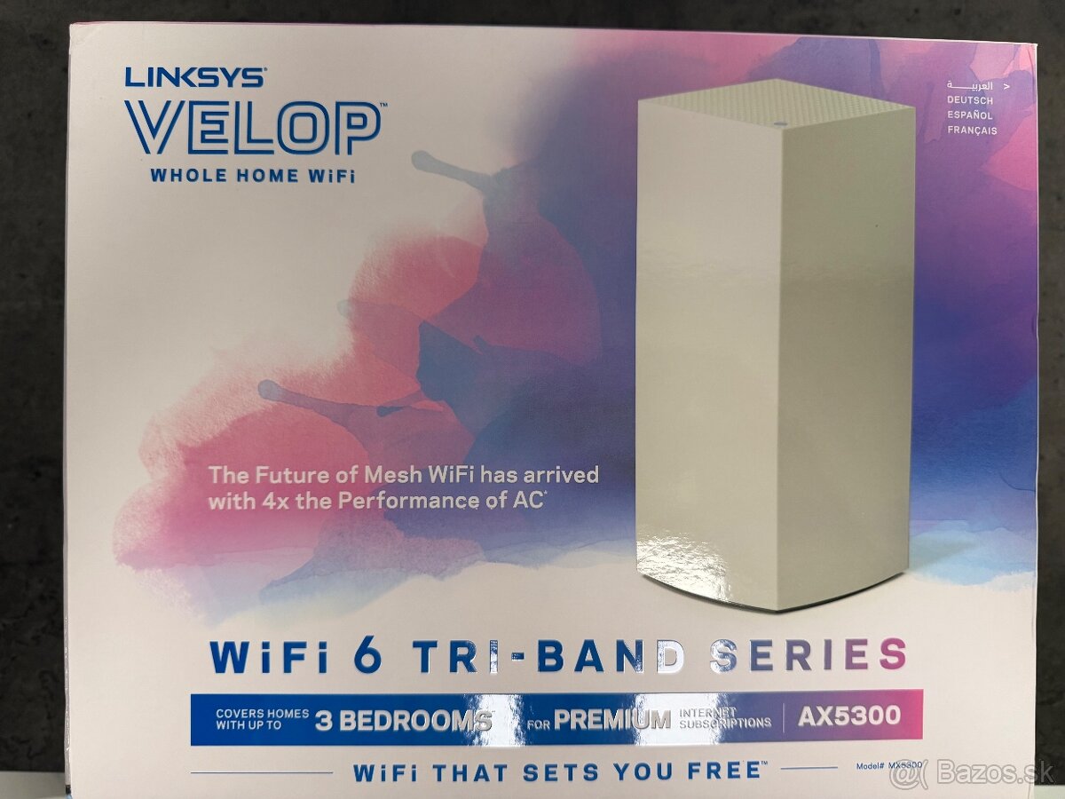 Linksys Velop AX5300 tri-band WiFi 6 router (1-pack)