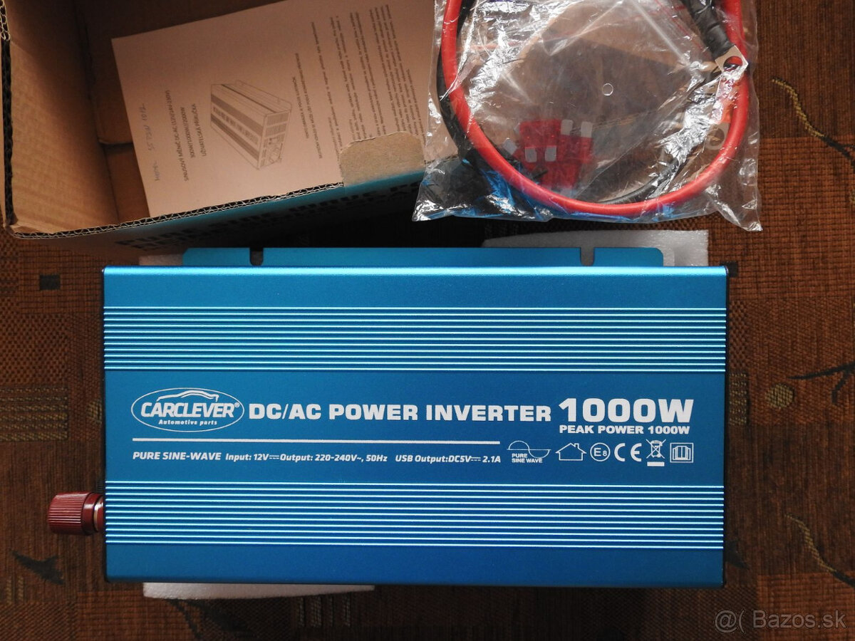 Menič napätia  12V-220V - čistý sínus