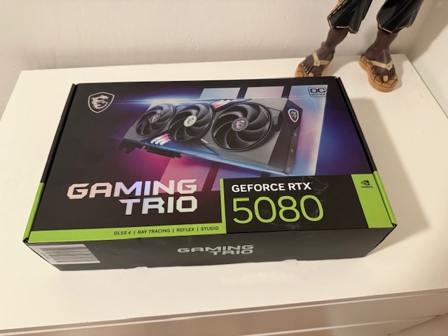 MSI GeForce RTX 5080 16G GAMING TRIO OC v záruke 36mesiacou.