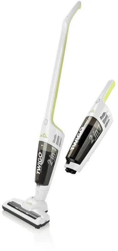 zachovalý bezšnúrový nabíjateľný vysávač ETA