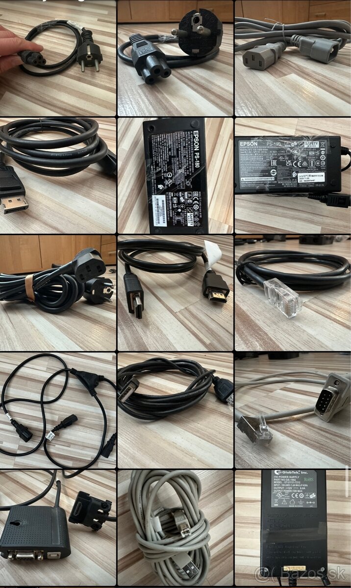 Predám rôzne káble – HDMI, LAN, USB, napájacie