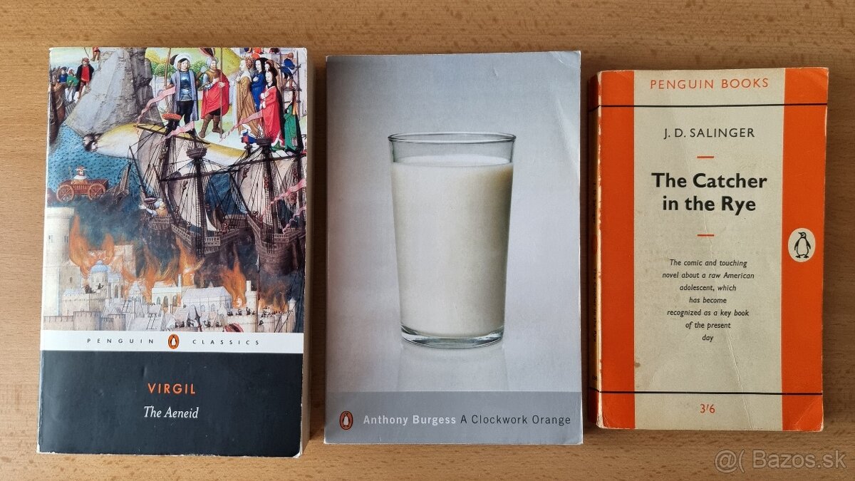 Knihy v angličtine (Virgil, Burgess, Salinger)