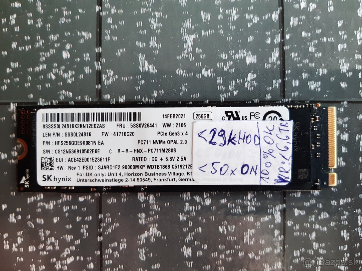 SSD 256GB M.2 PCIe SKHynix PC711 80mm