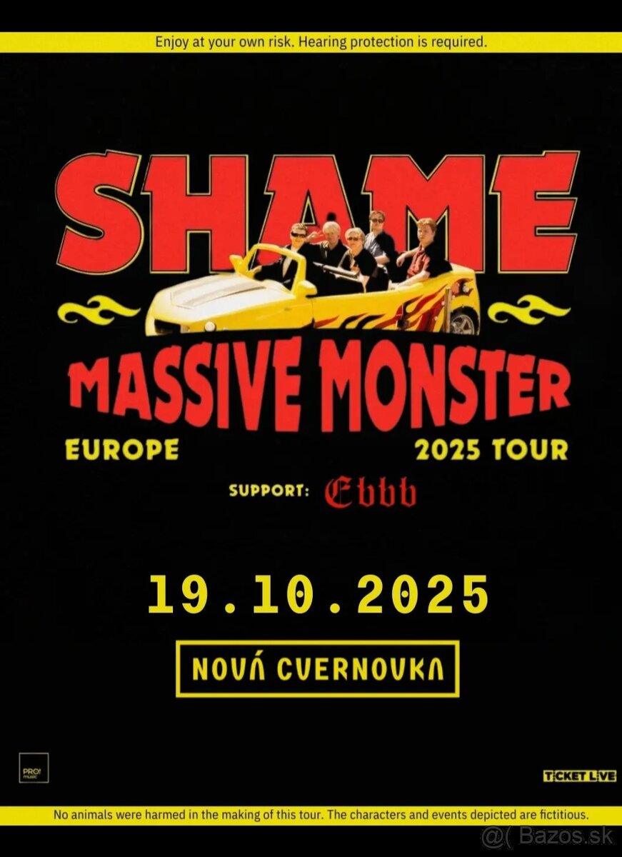 2 vstupenky na SHAME v Novej Cvernovke