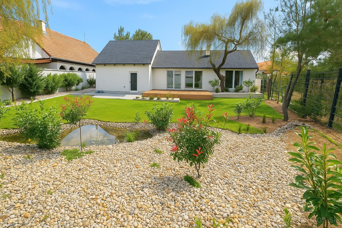 Štýlový 120 m2 ENERGETICKY úsporný DREVODOM s bazénom, POZEM