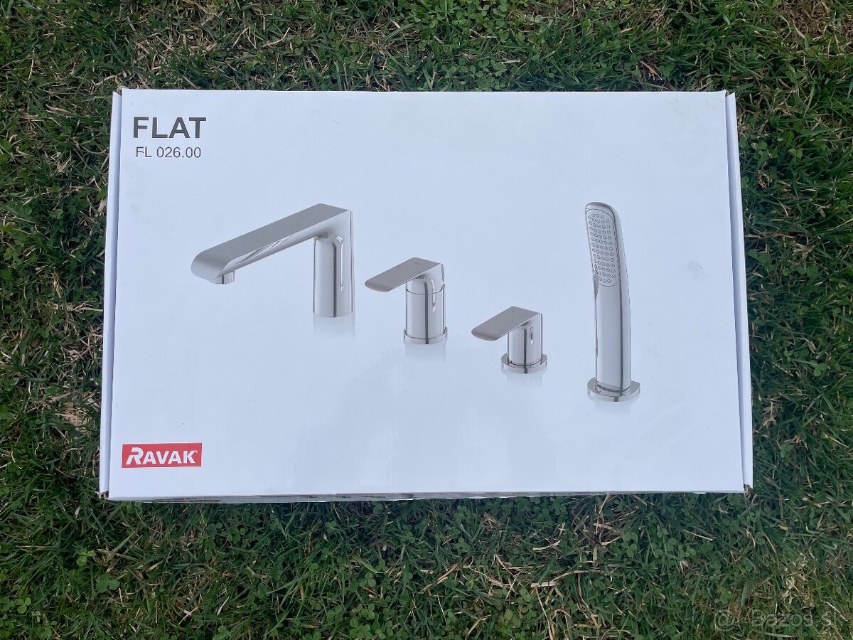 Vaňová batéria na okraj vane Ravak Flat 4 otvorová