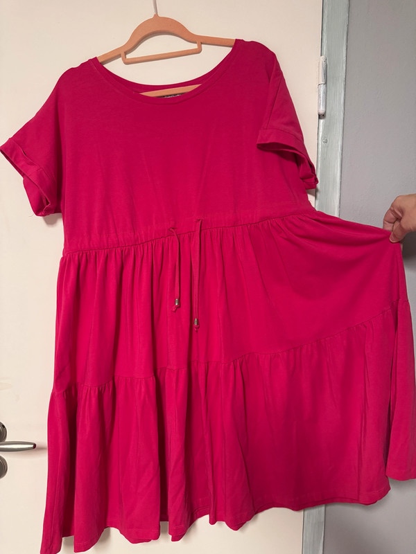 Ružové šaty krátke 4XL / 48-50